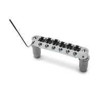 Cryofu Tune-O- Roller Saddle - Puente de guitarra estilo LP con diafragma y mecanismo de bloqueo para guitarras eléctricas de 6 cuerdas, color plateado