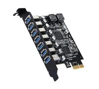 Cryofu USB3.2 Gen1 5Gbps USB3.0 PCI Express PCI E a 7 puertos USB 3 Hub Ampliación Adaptador para PC de escritorio
