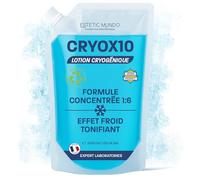 CRYOX10 Loción Fría Concentrada 1:6 - Crioterapia | Efecto Inmediato, Anticelulítico Reductor | Alivio para Articulaciones y Piernas Cansadas | En Spray, con Gasa, Vendas o Toalla 5000 ml