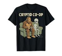 Cryptid Co-Op Sasquatch Bigfoot Alien Playing Video Games Camiseta