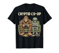Cryptid Co-Op Sasquatch Bigfoot Alien Playing Video Games Camiseta