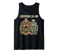 Cryptid Co-Op Sasquatch Bigfoot Alien Playing Video Games Camiseta sin Mangas