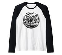 Cryptid Folklore Misterio Paranormal Seres Legendarios Arte Camiseta Manga Raglan
