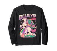 Cryptid Vintage Alien Unicornio Leprechaun Art EduEly Manga Larga