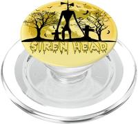 Cryptid Yellow Moon with Bats Siren Head Folklore PopSockets PopGrip para MagSafe