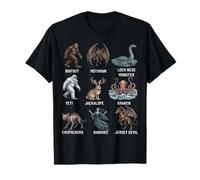 Cryptids Chart Cryptid Folklore Criaturas míticas Camiseta