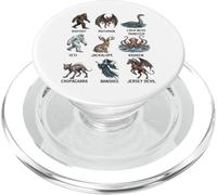 Cryptids Chart Cryptid Folklore Criaturas míticas PopSockets PopGrip para MagSafe