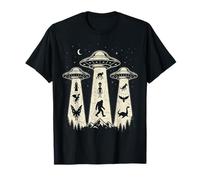 Cryptids Vintage Bajo Vigas OVNI Criptozoología Camiseta