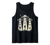 Cryptids Vintage Bajo Vigas OVNI Criptozoología Camiseta sin Mangas