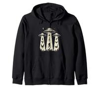 Cryptids Vintage Bajo Vigas OVNI Criptozoología Sudadera con Capucha