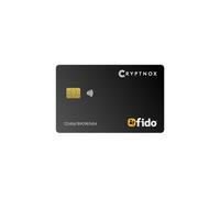 Cryptnox FIDO2 - Tarjeta de seguridad NFC - Certificado FIDO2 Nivel 1 - Inicio de sesión sin contraseña y 2FA a través de NFC o contacto - Funciona con Windows, Mac, iOS, Android - Tarjeta ultrafina