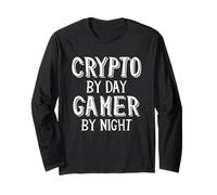 Crypto by Day Gamer by Night Bitcoin Cryptocurrency NFT Game Manga Larga