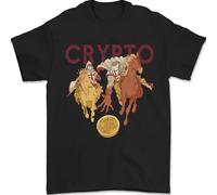 Crypto Crusader Bitcoin Cryptocurrency - Camiseta para hombre, 100% algodón, Negro, 3XL