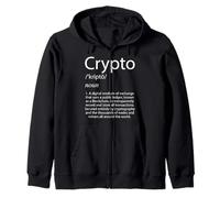 Crypto Definición Criptomoneda Blockchain Cripto Bitcoin Sudadera con Capucha