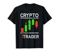 Crypto Trader Gráfico de Velas Verdes y Rojas Criptomoneda Camiseta gráfica económica