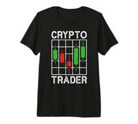 Crypto Trader Green & Red Candelabros Chart Trading Lover Camiseta Premium