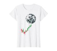 Crypto Trader & Inversor To The Moon Cryptocurrency Trading Camiseta gráfica económica, Mujer, Blanco, S