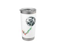 Crypto Trader & Inversor To The Moon Cryptocurrency Trading Vaso térmico de acero inoxidable de doble pared