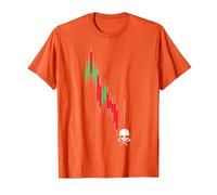 Crypto Trading HODL Vintage Gráfico de acciones a la pérdida Meme Camiseta, Hombre, Naranja, XL
