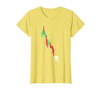 Crypto Trading HODL Vintage Gráfico de acciones a la pérdida Meme Camiseta, Mujer, Limón, XXL
