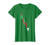 Crypto Trading HODL Vintage Gráfico de acciones a la pérdida Meme Camiseta, Mujer, Verde Kelly, XXL