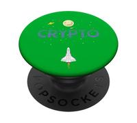 Cryptocurrency Space Rocket Crypto Go Up Only In Crypto PopSockets PopGrip Adhesivo