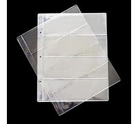 Crysdaralovebi 20 fundas transparentes de 20/30/42 bolsillos, 2/3/4 líneas, protector de moneda, hojas de página (4 líneas)