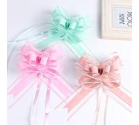 Crysdaralovebi 20 lazos grandes y hermosos de cumpleaños para embalaje de regalo, fiesta, boda, manija de puerta de coche, decoración de (mezcla de 2 colores)