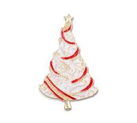 Crysdue Impresionante broche de árbol de Navidad de cristal, accesorio de joyería de Navidad, regalo para mujeres y niñas, Cristal, cristal