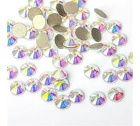 Crystal AB Rhinestones sin fijación en caliente SS3-SS50 FlatBack Strass Costura Prendas de vestir Nail Art Rhinestones Decoraciones-Oro AB-mix ss3-ss30 1000 piezas
