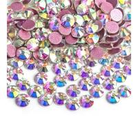 Crystal AB Rhinestones sin fijación en caliente SS3-SS50 FlatBack Strass Costura Prendas de vestir Nail Art Rhinestones Decoraciones-Rosa AB-mix ss3-ss30 1000 piezas