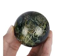 Crystal Amber mica Ball raw Stone Polished Collection Ornaments Decoration Office,70mm