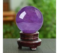 Crystal Amethyst Ball Statue Stone Purple Ball Ornaments Home Decoration Stone Crafts,Purple,45mm