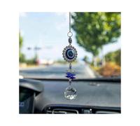 Crystal Angel Suncatcher with Feng Shui Turkish Blue Evil Eye Protection And Good Luck Charm Gift