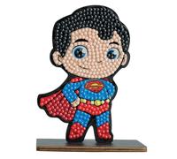 CRYSTAL ART - Kit completo de figuras de madera coleccionables y diamante - DC Comics - Superman