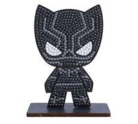 CRYSTAL ART - Kit de figuras de diamantes - Actividad manual de creación y diversión - Adulto y niño - Decoración brillante con colores surtidos - Marvel - Black Panther
