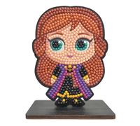 CRYSTAL ART - Kit de figuras de diamantes - Actividad manual de creación y juguetón - Adulto y niño - Decoración brillante con colores surtidos - Disney Frozen - Anna