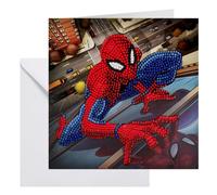 CRYSTAL ART Spiderman Kristallkunstkarte, 18 x 18 cm, Kristallkunst, Diamantmale