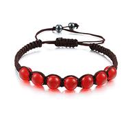 Crystal áspero Trendy Trandy Nylon Rope Beads Beads Mujeres Hombres de piedra natural IMITACIÓN AMBERS AMBERS Strand Bangle Gift Reiki Bracelets (color: beige, tamaño: beige)