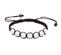 Crystal áspero Trendy Trandy Nylon Rope Beads Beads Mujeres Hombres de piedra natural IMITACIÓN AMBERS AMBERS Strand Bangle Gift Reiki Bracelets (color: beige, tamaño: beige)