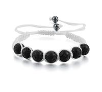 Crystal áspero Trendy Trandy Nylon Rope Beads Beads Mujeres Hombres de piedra natural IMITACIÓN AMBERS AMBERS Strand Bangle Gift Reiki Bracelets (color: beige, tamaño: beige)