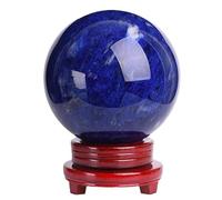 Crystal Ball, 1 Set Crystal Ball Decorative Ball with Gift Box and Crystal Stand for Photography Office Decoration, Dark Blue,18cm