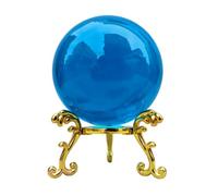 Crystal Ball - Crystals and Gemstones - Crystal Ball Sphere - Decor - Spiritual Gift - Sphere Ball - Spiritual Room Decor Stone,Blue-80mm
