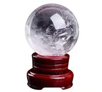Crystal Ball/Decorative Balls White Crystal Ball Crystal Glass Ball With Base Bracket Feng Shui Ball Auspicious Transfer Feng Shui Entrance Decoration Fortune Telling Ball,White crystal-13cm