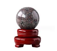 Crystal Ball Fluorescent Stone Gems Polished Stone Sphere Room Specimens Sculpture Figurine for Fengshui Display Divination Home Decoration,45mm