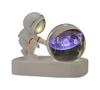 Crystal Ball Light, Creative Astronaut, 4.53x3.74x2.17 Inches USB Rechargeable LED Base Night Lights with Light-Up Crystals Globe, Desk Ornament for Bedroom and Kids Room Decor Use