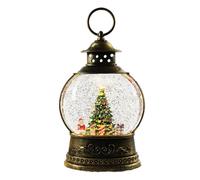 Crystal Ball Music Box, USB & Battery Powered, 1220G, linterna de globo de nieve de Navidad, linternas de agua brillantes, globo de nieve musical, diseño elegante, para familia, interior, vacaciones