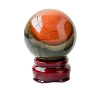 Crystal Ball Ocean Stone Sphere Divination Ball Sculpture Figurine Feng Shui Crystal for, Home Decoration, Gift,6-7cm