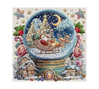 Crystal Ball Puzzle - Christmas Jigsaw Game | Festive Winter Scene Puzzle, Holiday Family Activity for Living Room, Study, Fireplace, Desktop, Seasonal Colorful Entertainment Gift Idea