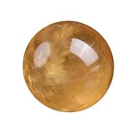 Crystal Ball Quartz Ball Amber Colour Asian Rare Quartz Ball with Wooden Stand Stones and Shells,citrine-14cm
